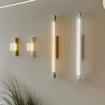 Modern interior design with wall-mounted lights and a ceiling light fixture.